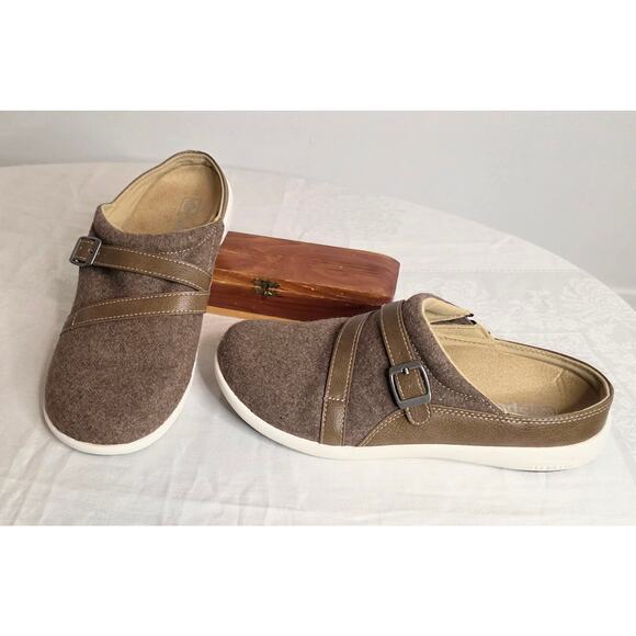 Spenco Ashton Wool Clogs Mules Slip On Shoes Women's Size 8.5B Brown Orthotic - Picture 1 of 7